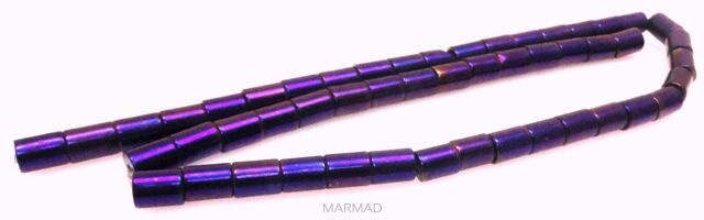 Hematyt magnetyczny - walec 7x5mm - fioletowy