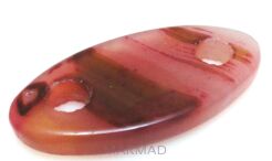 Agat - na wisior, klamra owal 58x29mm - dwa otwory