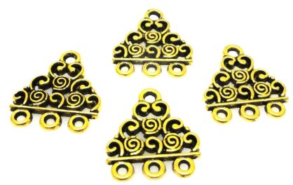 Łącznik, konektor, Baza filigranowa na wisior, kolczyki 20x17mm