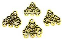 Łącznik, konektor, Baza filigranowa na wisior, kolczyki 20x17mm