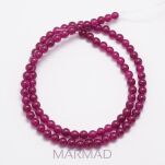 Jadeit Malezyjski - kula 4mm - purpurowy - 2