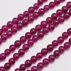 Jadeit Malezyjski - kula 4mm - purpurowy