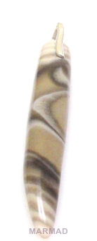 Zawieszka - krzemień pasiasty kieł 68x10x8mm + srebro 925