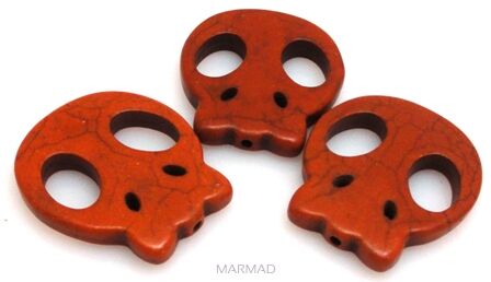 Howlit - czaszka 28x25mm - brązowy