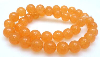 Jadeit - kula 10mm- pomarańczowy