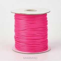 Sznurek jubilerski woskowany - o średnicy 2mm - różowy- deep pink