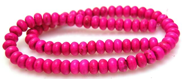 Magnezyt howlitowy - oponka 8x4mm - różowy