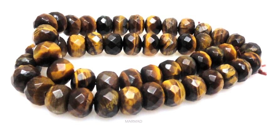 Tygrysie oko fasetowane - oponka 10x8mm