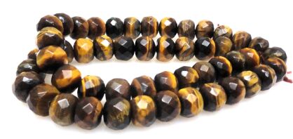 Tygrysie oko fasetowane - oponka 10x8mm