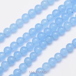 Jadeit Malezyjski- kula 4mm - akwamarynowy