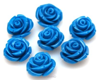 Koral - różyczka niebieska 14mm