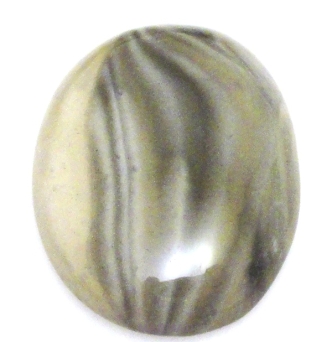 Kaboszon krzemień pasiasty owal 38x26x7mm