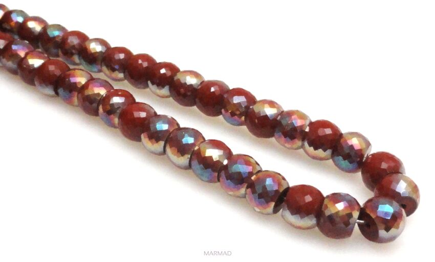 Kryształki fasetowane - oponki 8x6mm - red