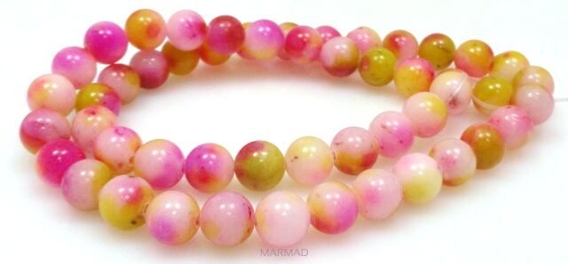 Aragonit mozaikowy - kula 8mm - rózowy