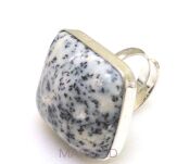 Pierścionek regulowany opal dendrytowy 27x25mm + srebro 925