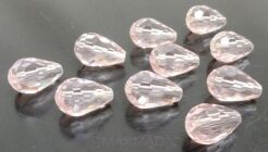 Kryształki fasetowane rose - krople 11x8mm