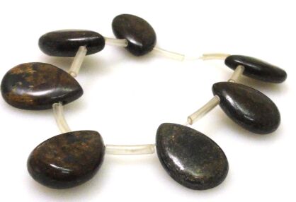 Bronzyt - kropla 18x13mm