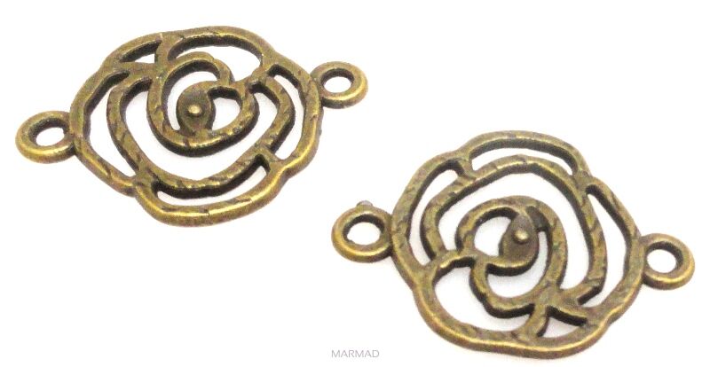 Ozdobny element - łącznik różyczka 27x20mm