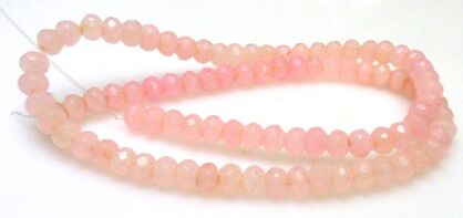 Jadeit fasetowany - oponka 6x4mm - jasno różowy