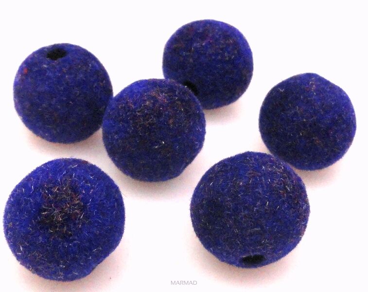 Kule welurowe 14mm - niebieskie