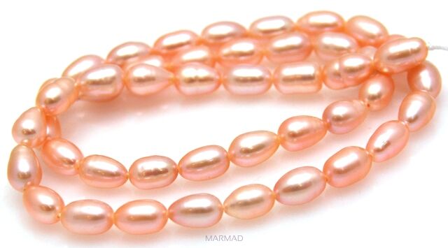 Perła rzeczna beżowa - fasolka 8x 5mm