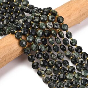 Jaspis kambaba fasetowany moneta 6x4mm