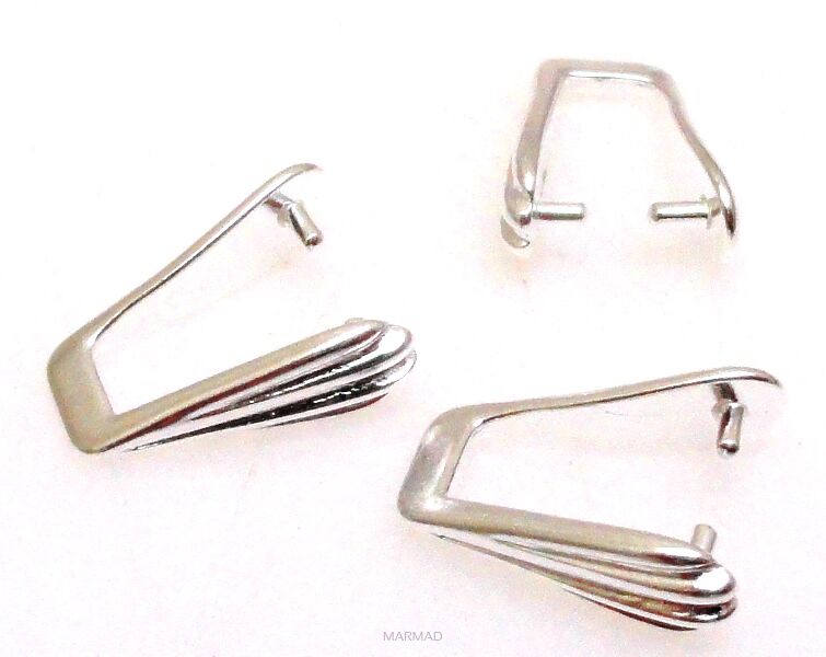 Krawatka z muszelką 13mm - srebro 925