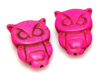 Howlit - sowa 30x20mm - różowy