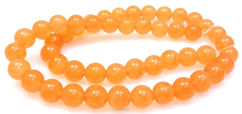 Jadeit - kula 8mm - pomarańczowy
