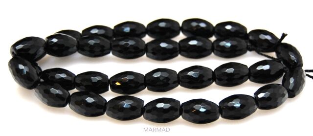 Onyks fasetowany - oliwka 12x8mm