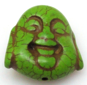 Howlit zielony - na wisior - głowa Buddy 30x25mm