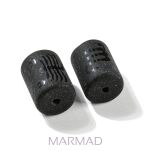 Koraliki z matowego szkła, czarne, kolumna ze znakiem- Skorpion - 2