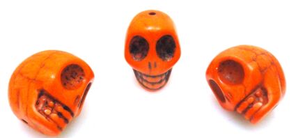 Howlit - czaszka 18x18x14mm - pomarańczowy