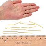 Szpilka z talerzykiem / gwoździe jubilerskie 30mm - kolor złoty - 2