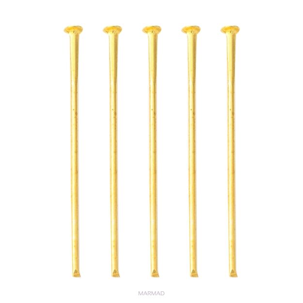 Szpilka z talerzykiem / gwoździe jubilerskie 30mm - kolor złoty