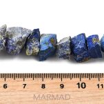 Lapis lazuli z pirytem - surowe kamienie, bryłki - z otworem - 4