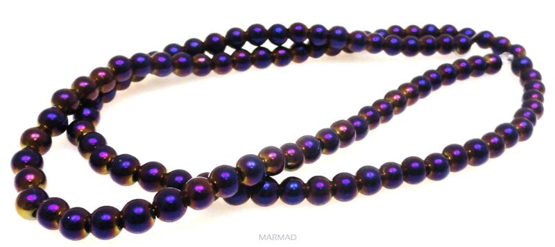Hematyt - kula 4mm - fioletowy
