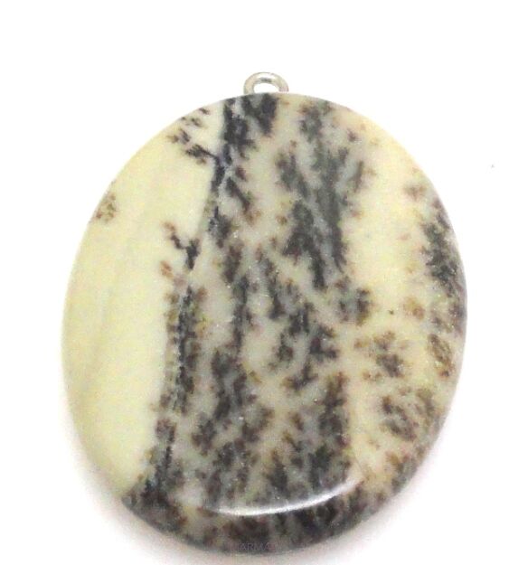 Jaspis z ogniwkiem na wisior - owal 40x30mm