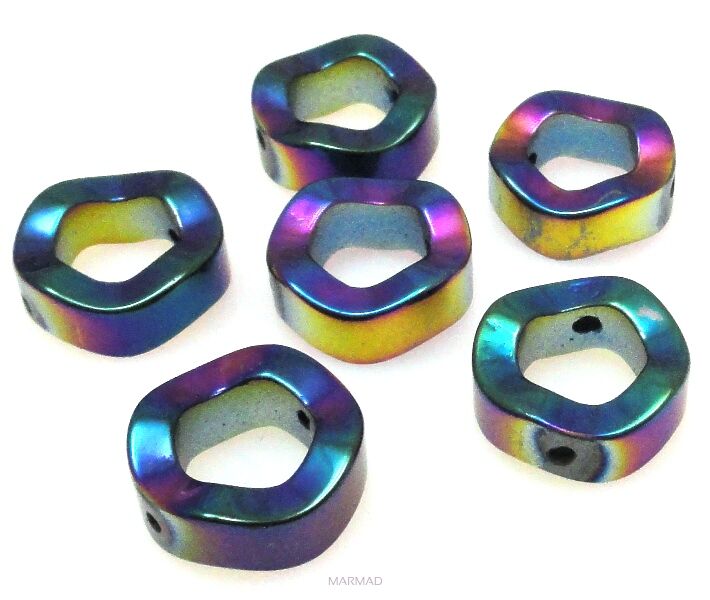 Hematyt tęczowy - ozdobne kółka 12mm