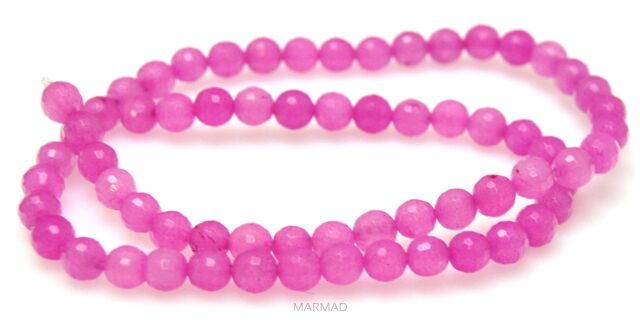 Jadeit - kula 6mm - różowy