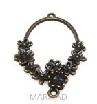 FILIGRAN Baza na wisior, kolczyki - kropla 40x25mm - red copper