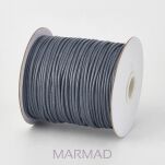 Sznurek woskowany lakierowany - o średnicy 0,8mm - szary - 2