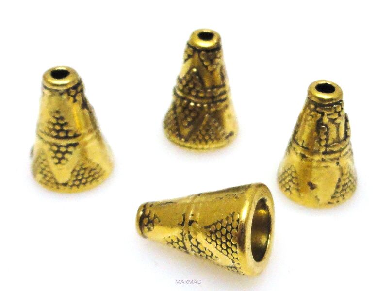 Czapeczki bali na korale, stożek 11x8mm