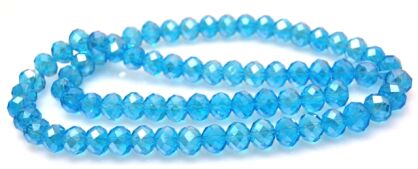 Kryształki fasetowane - oponka 10x7mm - błękitne