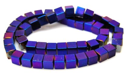 Hematyt niebiesko fioletowy - kostka 8x8mm