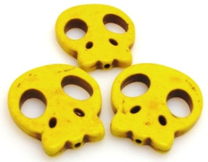 Howlit - czaszka 28x25mm - żółty
