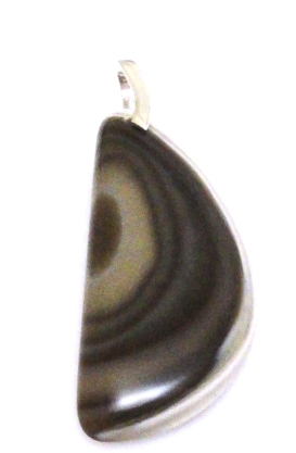 Zawieszka - krzemień pasiasty 57x20mm srebro 925