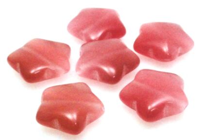 Kocie oko- uleksytowe - gwiazda 15mm - różowa