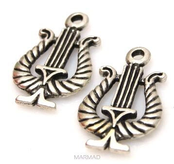 Zawieszka lira 30x20mm - srebrzona próba 999