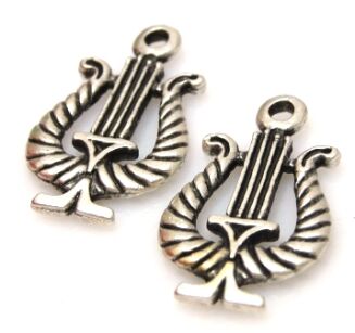 Zawieszka lira 30x20mm - srebrzona próba 999